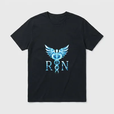 Caduceus Medical Emblem RN Registered Nurse T-Shirt – Classic T-Shirt in Black