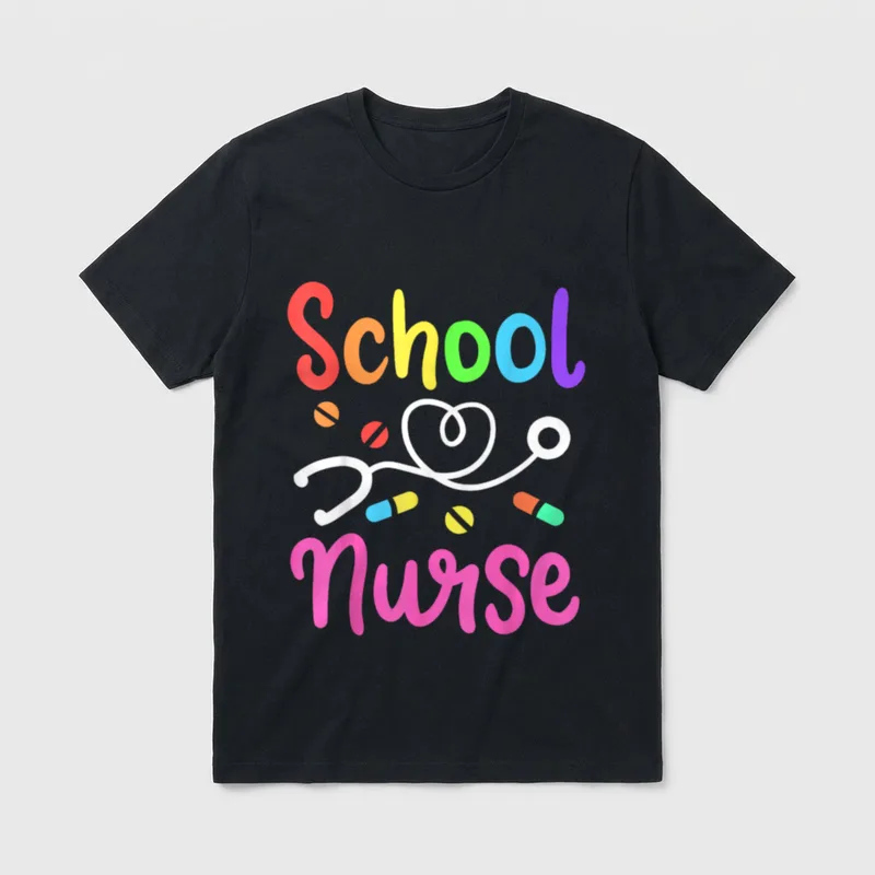 School Nurse Healthcare T-Shirt – Classic T-Shirt in Black