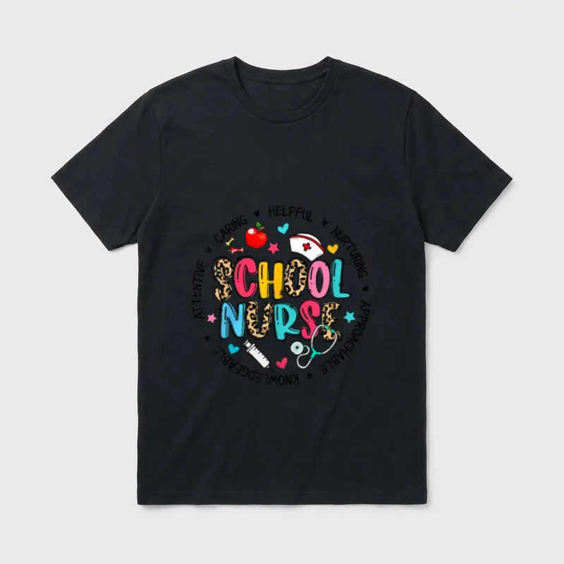 School Nurse Appreciation Back T-Shirt – Classic T-Shirt in Black