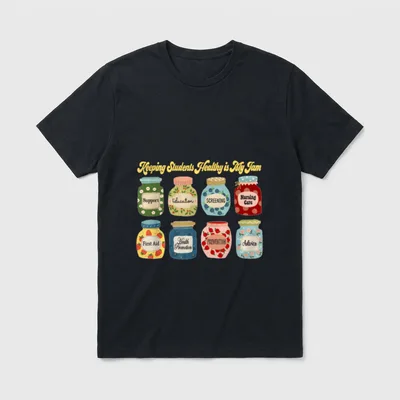 Students Healthy Is My Jam School T-Shirt – Classic T-Shirt in Black