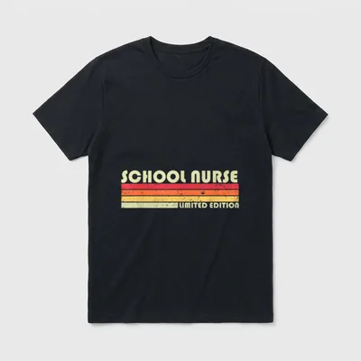 SCHOOL NURSE Funny Job Title Profession T-Shirt – Classic T-Shirt in Black