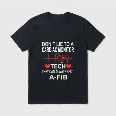 School Nurse Heart Monitor Tech T-Shirt – Classic T-Shirt in Black