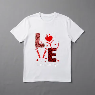 Tu Love Stethoscope Heart School Nurse T-Shirt – Classic T-Shirt in Black