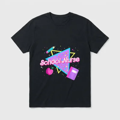 School Nurse Back to 80's 90's T-Shirt – Classic T-Shirt in Black