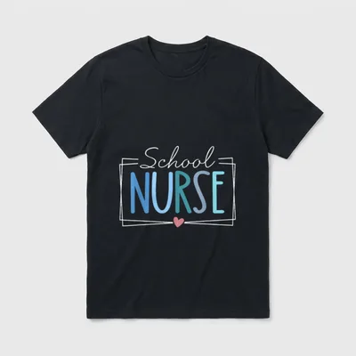 School Nurse Appreciation Back Retro T-Shirt – Classic T-Shirt in Black