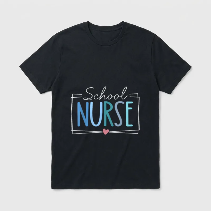 School Nurse Appreciation Back Retro T-Shirt – Classic T-Shirt in Black