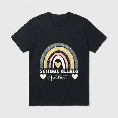 School Nurse Appreciation Week Clinic Assistant T-Shirt – Classic T-Shirt in Black