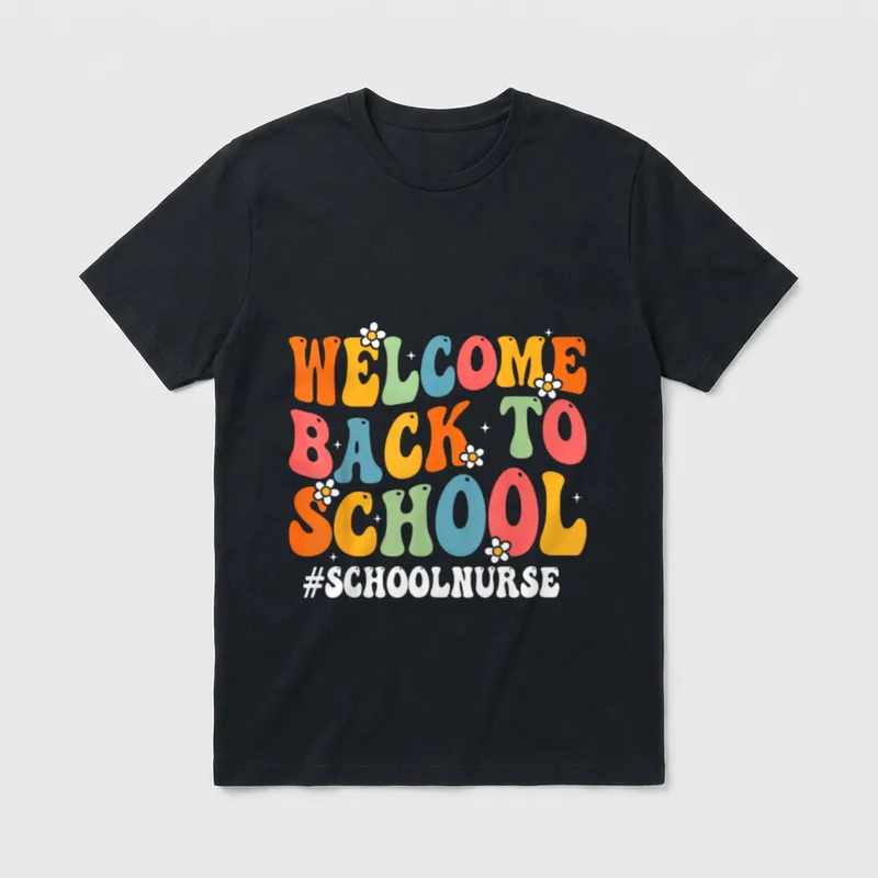 Welcome Back to School Nurse First T-Shirt – Classic T-Shirt in Black