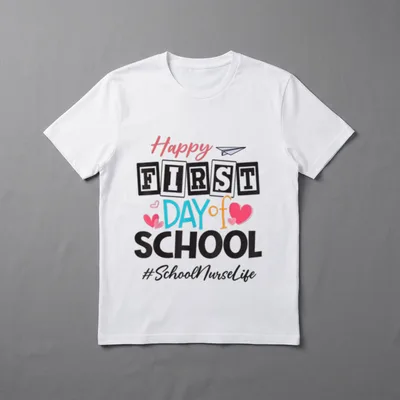 School Nurse Happy First Day Back T-Shirt – Classic T-Shirt in Black
