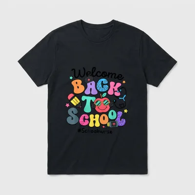 Welcome Back to School Nurse Day T-Shirt – Classic T-Shirt in Black