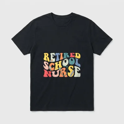 Vintage Retired School Nurse Retirement Party T-Shirt – Classic T-Shirt in Black