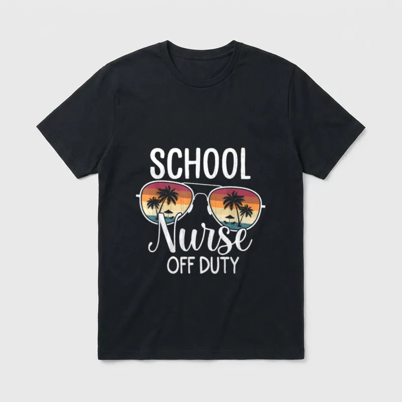 Vacation School End of Year Nurse T-Shirt – Classic T-Shirt in Black
