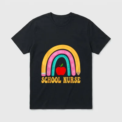 First Day of School Nurse Back T-Shirt – Classic T-Shirt in Black