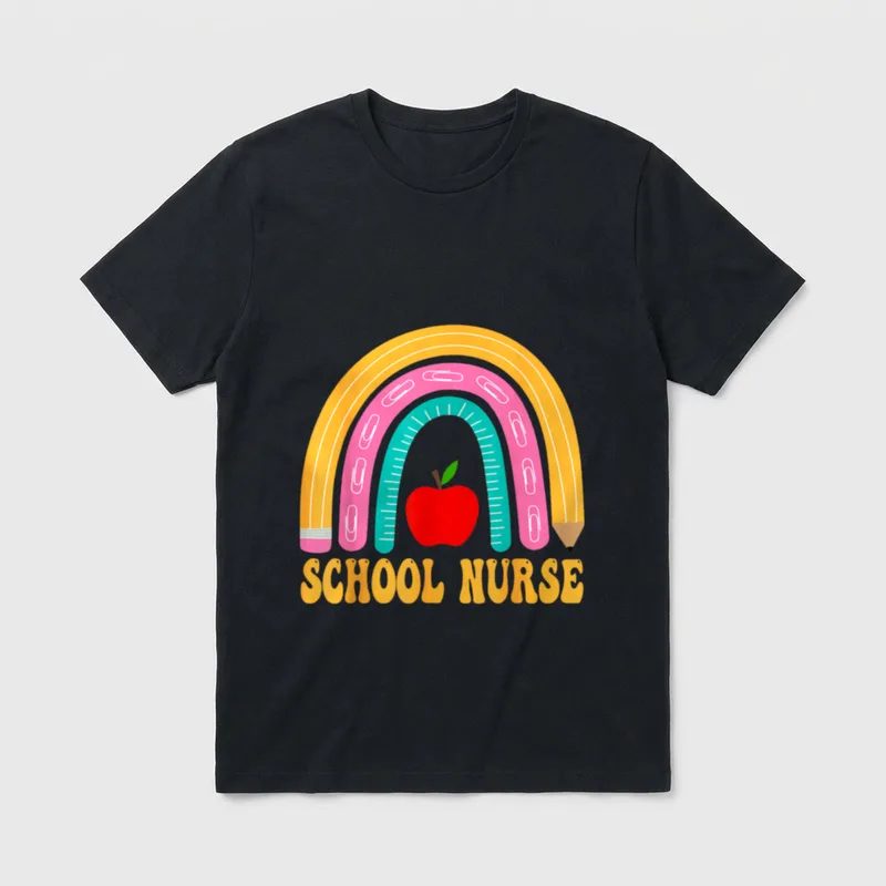 First Day of School Nurse Back T-Shirt – Classic T-Shirt in Black