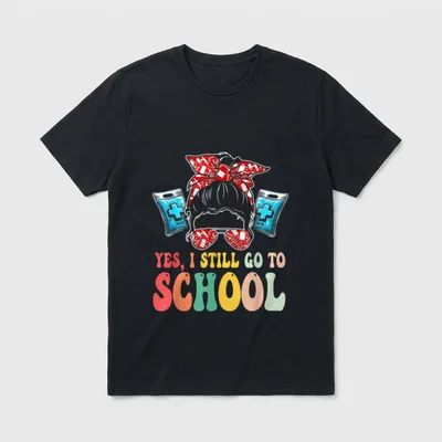 Funny School Nurse Health Aide Back T-Shirt – Classic T-Shirt in Black