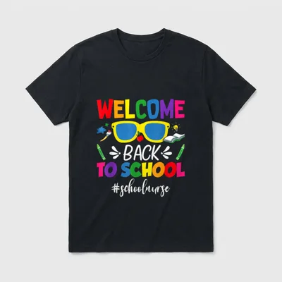 Welcome Back to School Nurse Outfit T-Shirt – Classic T-Shirt in Black