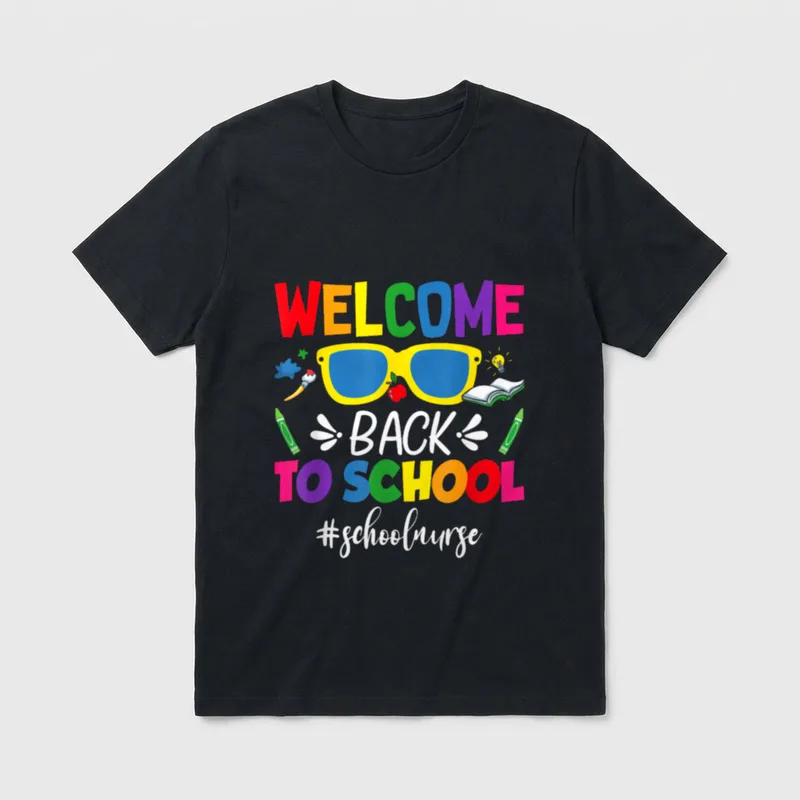 Welcome Back to School Nurse Outfit T-Shirt – Classic T-Shirt in Black