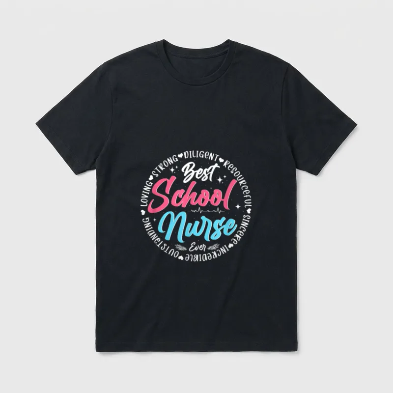 Best School Nurse Ever Appreciation Loving T-Shirt – Classic T-Shirt in Black