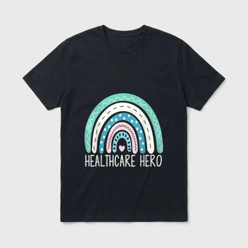 School Nurse Health Care Worker Hero T-Shirt – Classic T-Shirt in Black