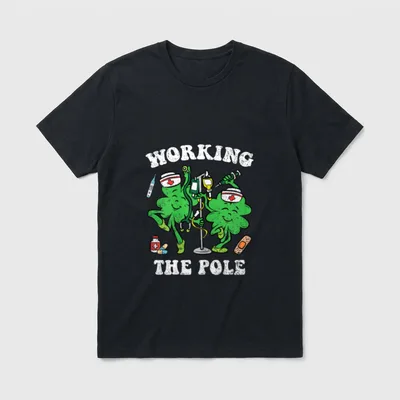 Working the Pole Nurse St Day T-Shirt – Classic T-Shirt in Black