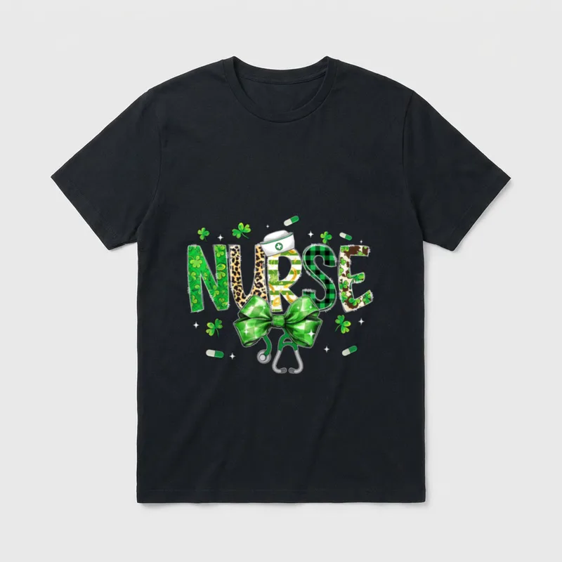Irish Coquette Nurse Stethoscope Scrub St T-Shirt – Classic T-Shirt in Black