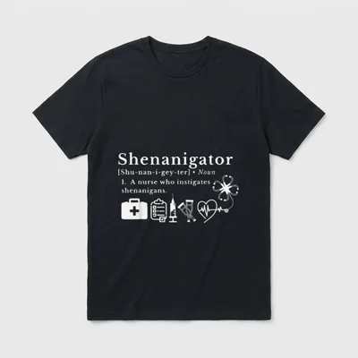 Shenanigator Definition RN Nursing Shamrock St T-Shirt – Classic T-Shirt in Black