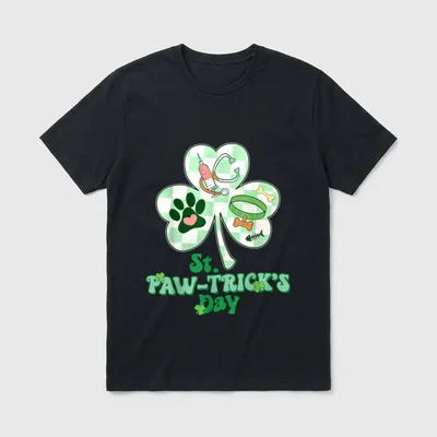 St Patrick's Day Vet Technician Nurse T-Shirt – Classic T-Shirt in Black