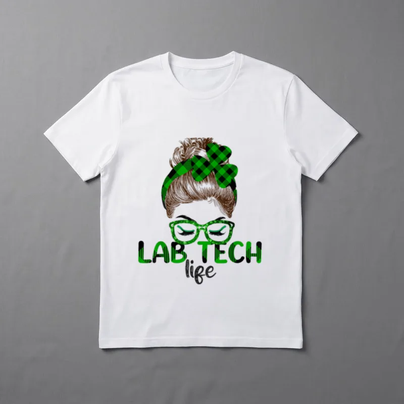 Tech St Day Irish Shamrock Nurse T-Shirt – Classic T-Shirt in Black