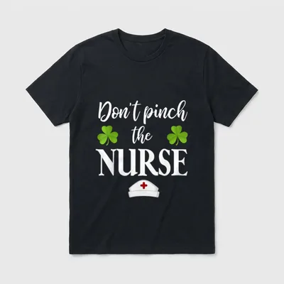 Pinch the Nurse Saint Day St T-Shirt – Classic T-Shirt in Black