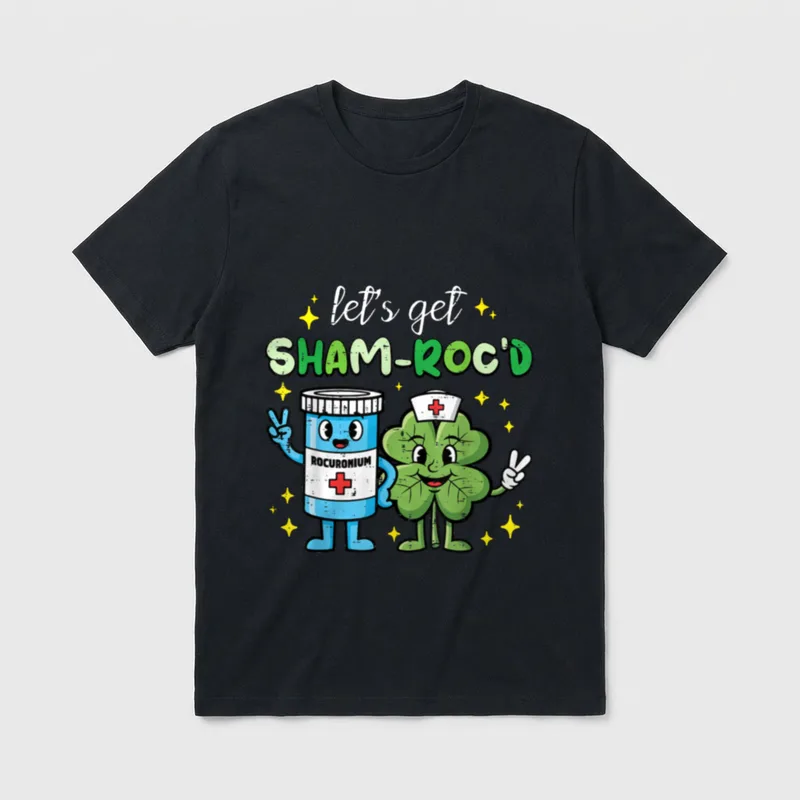 St Day Nurse Rocuronium Saint Paddys T-Shirt – Classic T-Shirt in Black