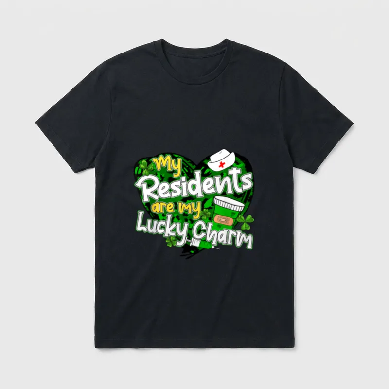 My Residents Are Lucky Charms Patrick's T-Shirt – Classic T-Shirt in Black