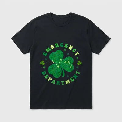 Emergency Department Lucky Nurse Nursing St T-Shirt – Classic T-Shirt in Black