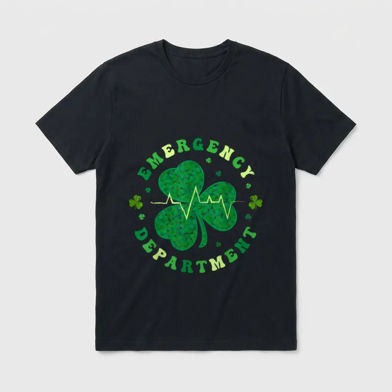 Emergency Department Lucky Nurse Nursing St T-Shirt – Classic T-Shirt in Black