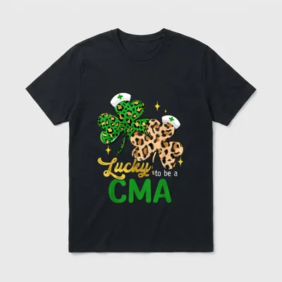Lucky to Be a CMA St T-Shirt – Lucky to be a CMA – Classic T-Shirt in Black