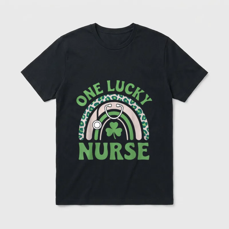 One Lucky Nurse Funny St Patrick's T-Shirt – Classic T-Shirt in Black