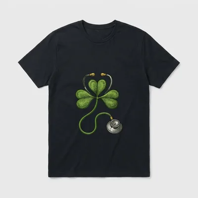 One Lucky Doctor Nurse St Day T-Shirt – Classic T-Shirt in Black