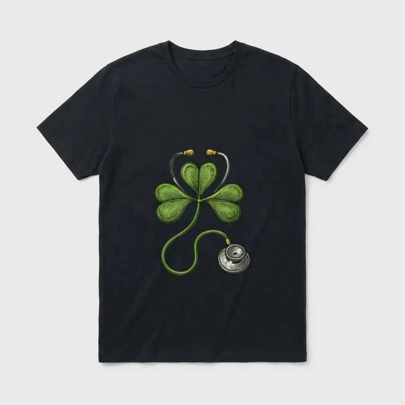 One Lucky Doctor Nurse St Day T-Shirt – Classic T-Shirt in Black
