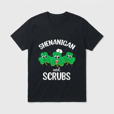 Nurse St Day Shenanigans and Grab T-Shirt – Classic T-Shirt in Black