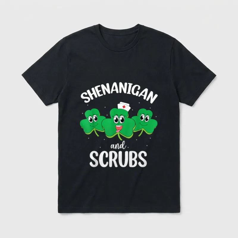 Nurse St Day Shenanigans and Grab T-Shirt – Classic T-Shirt in Black