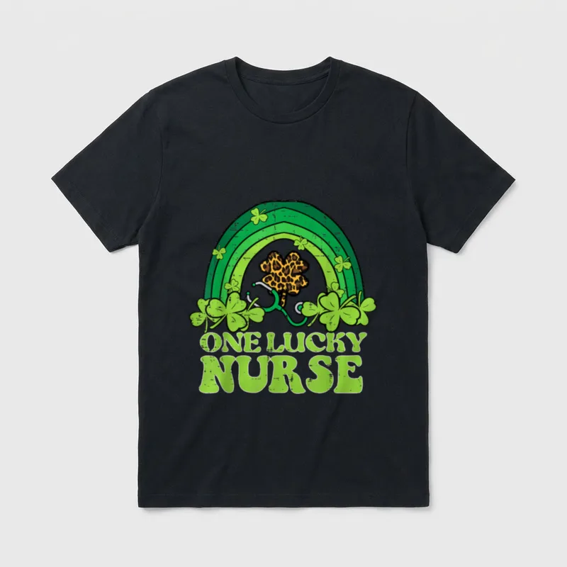St Day One Lucky Nurse Saint T-Shirt – Classic T-Shirt in Black