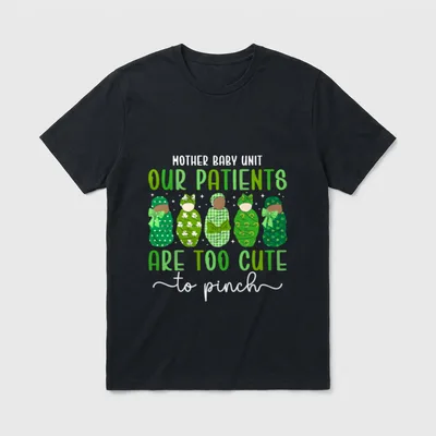 Baby Unit St Patrick's Day Nurse T-Shirt – Classic T-Shirt in Black