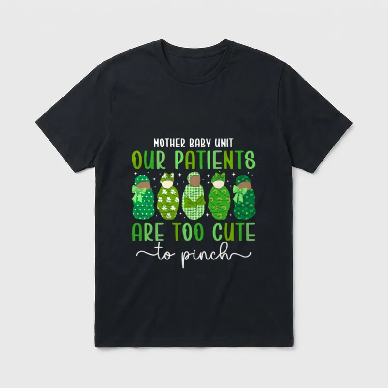 Baby Unit St Patrick's Day Nurse T-Shirt – Classic T-Shirt in Black