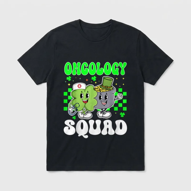 Lucky Oncology Squad Nurse St Patrick's T-Shirt – Classic T-Shirt in Black