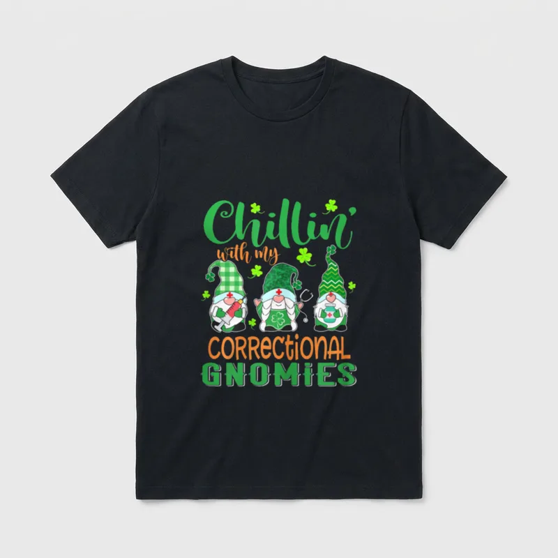 Correctional Gnomies St Day Nurse T-Shirt – Classic T-Shirt in Black