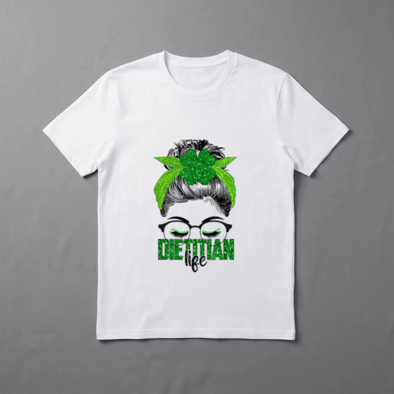 Dietitian St Day Irish Shamrock Nurse T-Shirt – Classic T-Shirt in Black