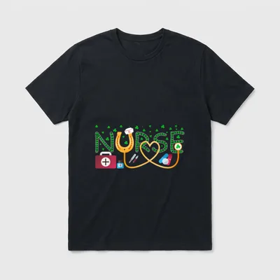 Irish Shamrock Nurse St Patrick's Day T-Shirt – Classic T-Shirt in Black