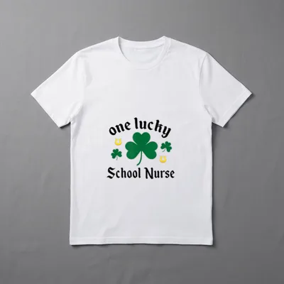 School Nurse St Patrick's Day Shamrock T-Shirt – Classic T-Shirt in Black