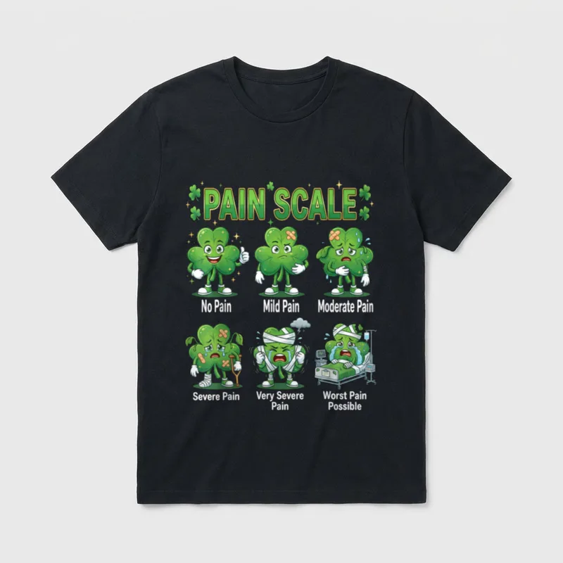 Pain Scale Nurse St Day Nurses T-Shirt – Classic T-Shirt in Black