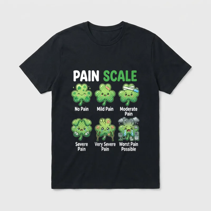 Pain Scale Nurse St Day Irish T-Shirt – Classic T-Shirt in Black