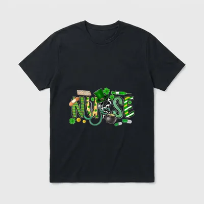 Irish Nurse Stethoscope Scrub St Perfect T-Shirt – Classic T-Shirt in Black